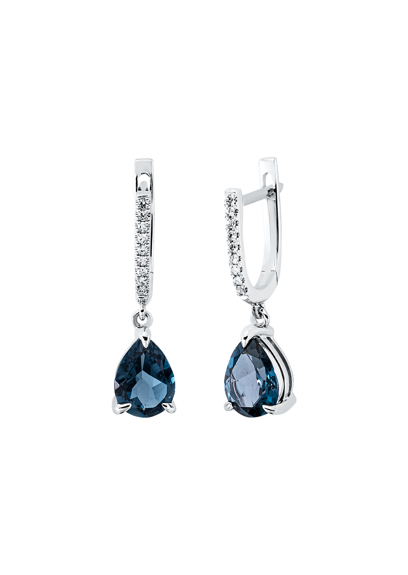 Brogle Classic London topaz hoop earrings Brogle Classic London topaz hoop earrings