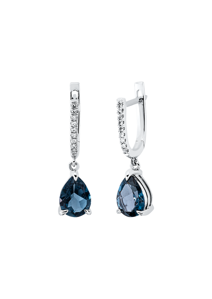 Brogle Classic London topaz hoop earrings Brogle Classic London topaz hoop earrings