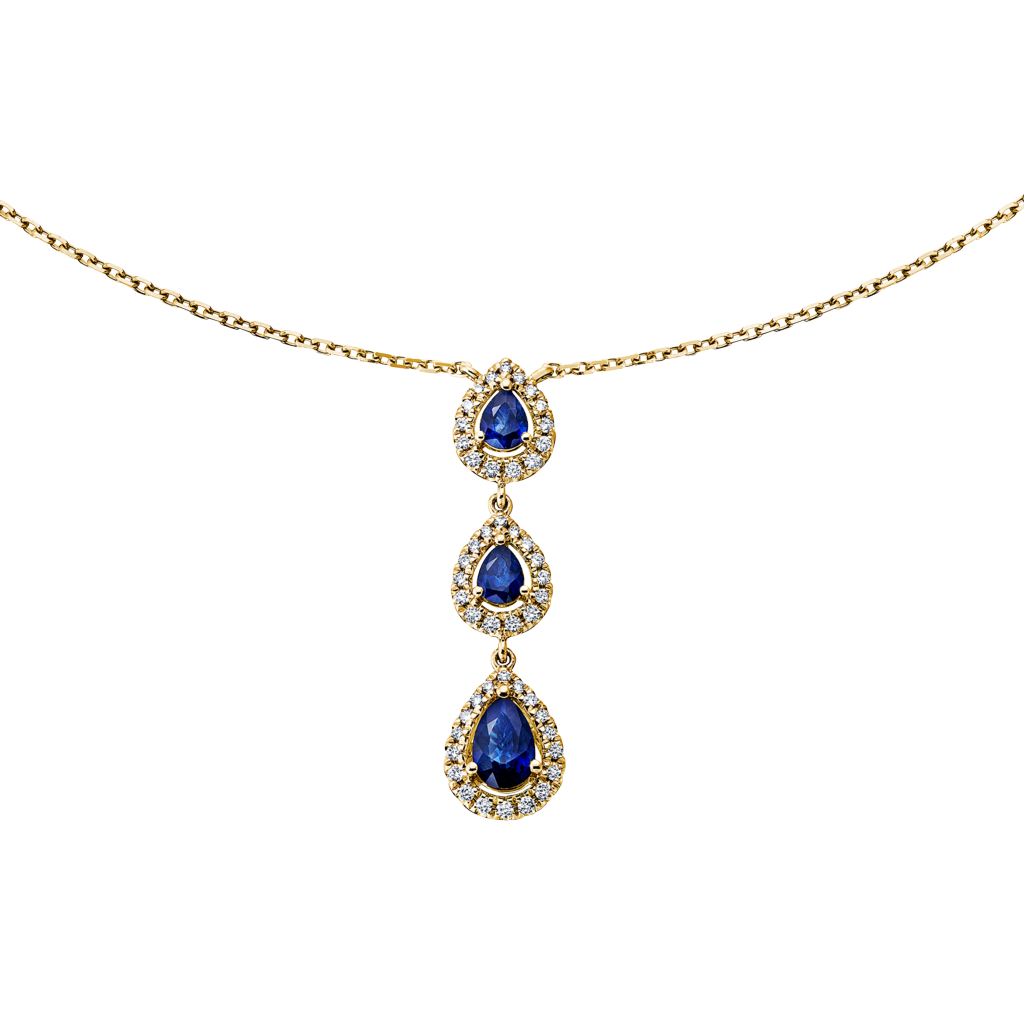 Brogle Classic necklace with sapphire pendant