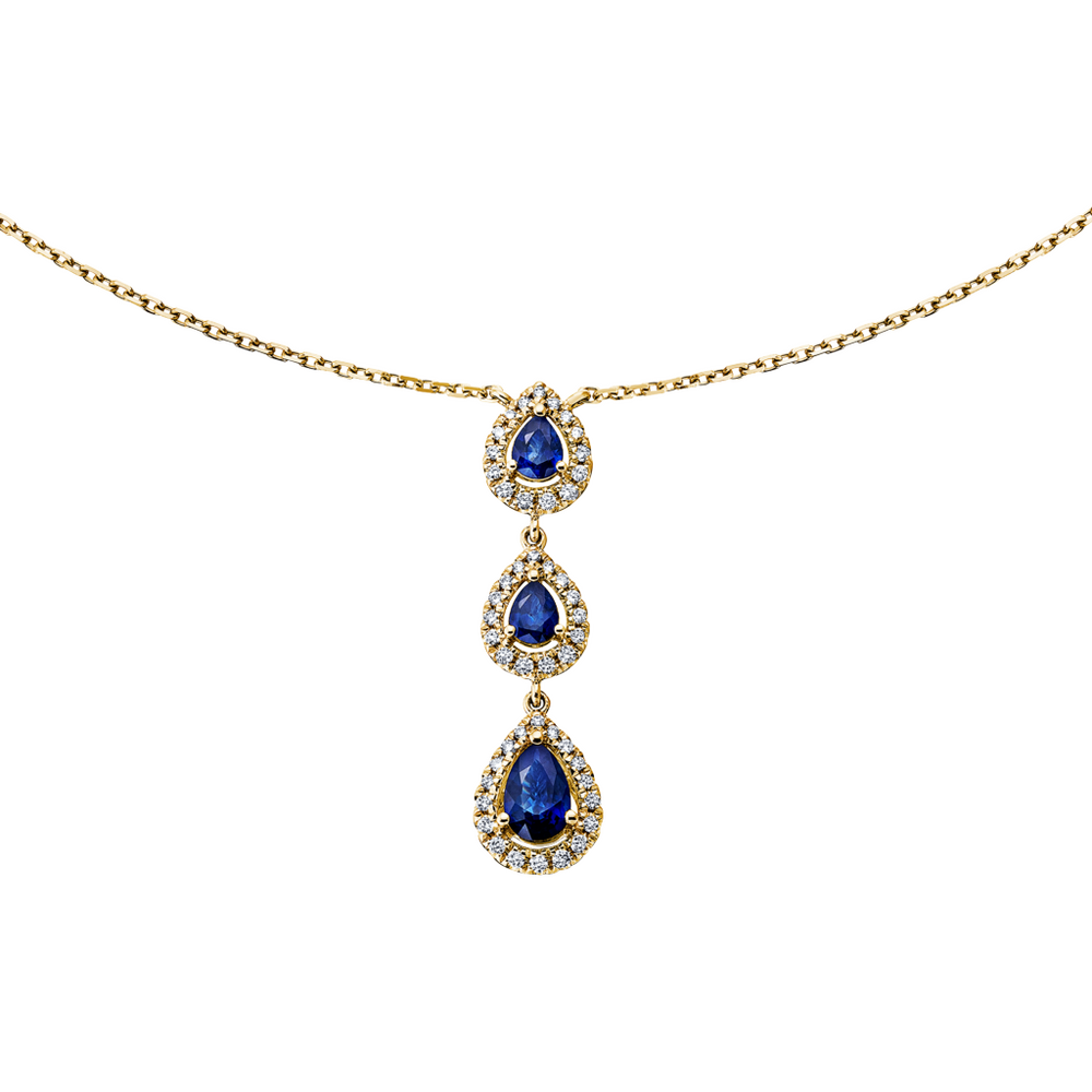 Brogle Classic necklace with sapphire pendant Brogle Classic necklace with sapphire pendant