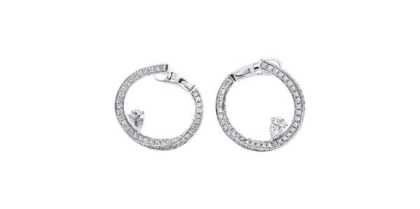 Brogle Selection diamond hoop earrings Brogle Selection diamond hoop earrings