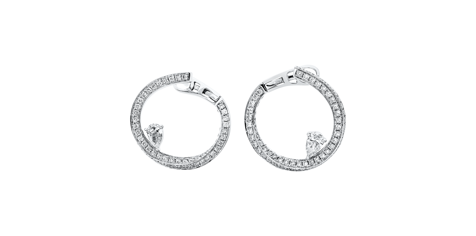Brogle Selection diamond hoop earrings Brogle Selection diamond hoop earrings