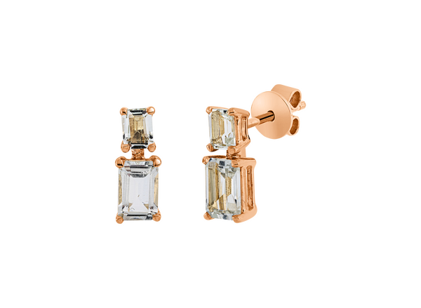 Brogle Classic amethyst stud earrings