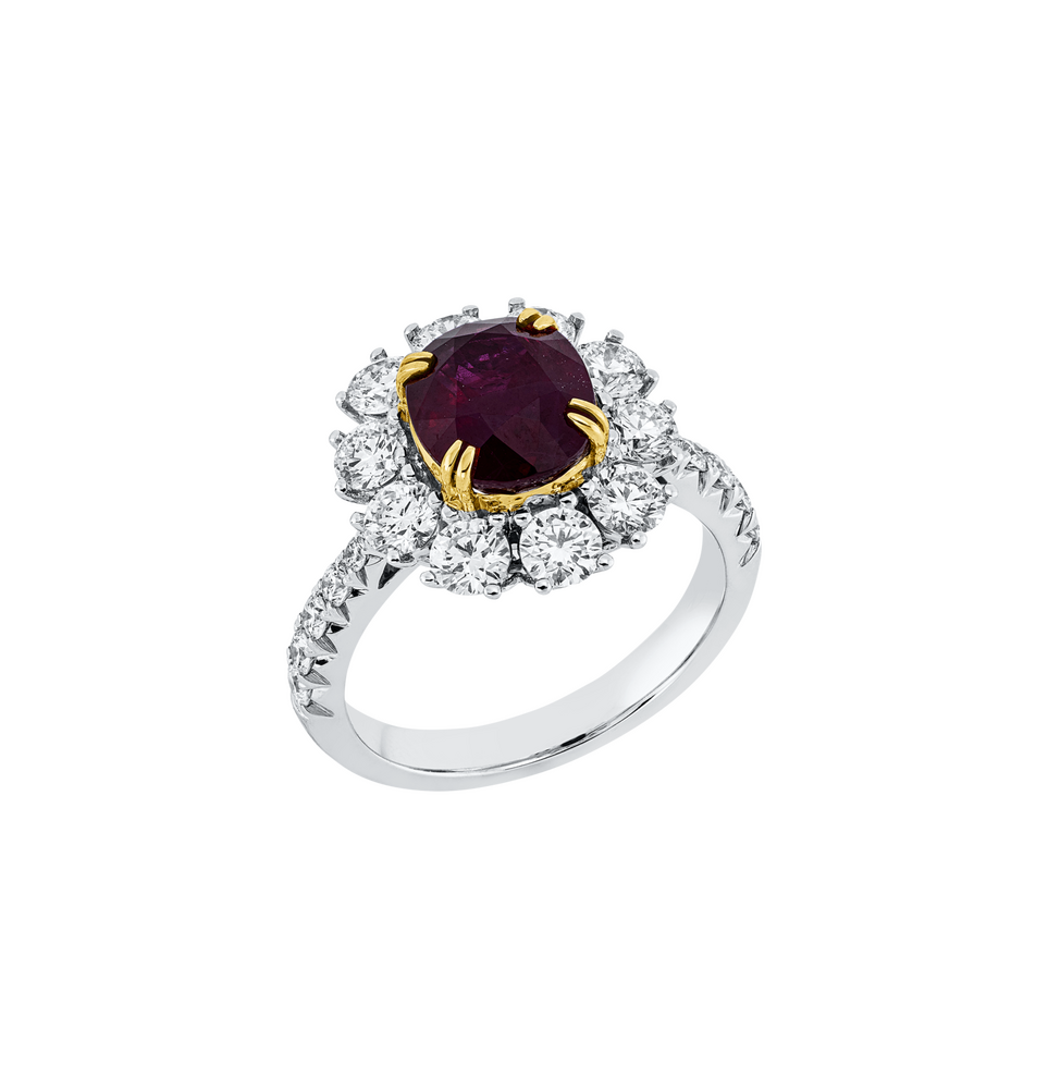 Brogle Selection bicolour ruby ring