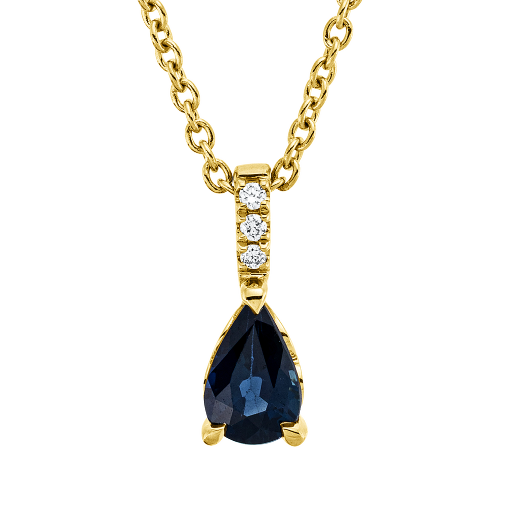 Brogle Classic necklace with sapphire pendant Brogle Classic necklace with sapphire pendant