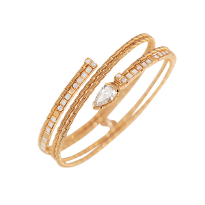 Wellendorff EMBRACE ME. Diamond drop mother-of-pearl bracelet