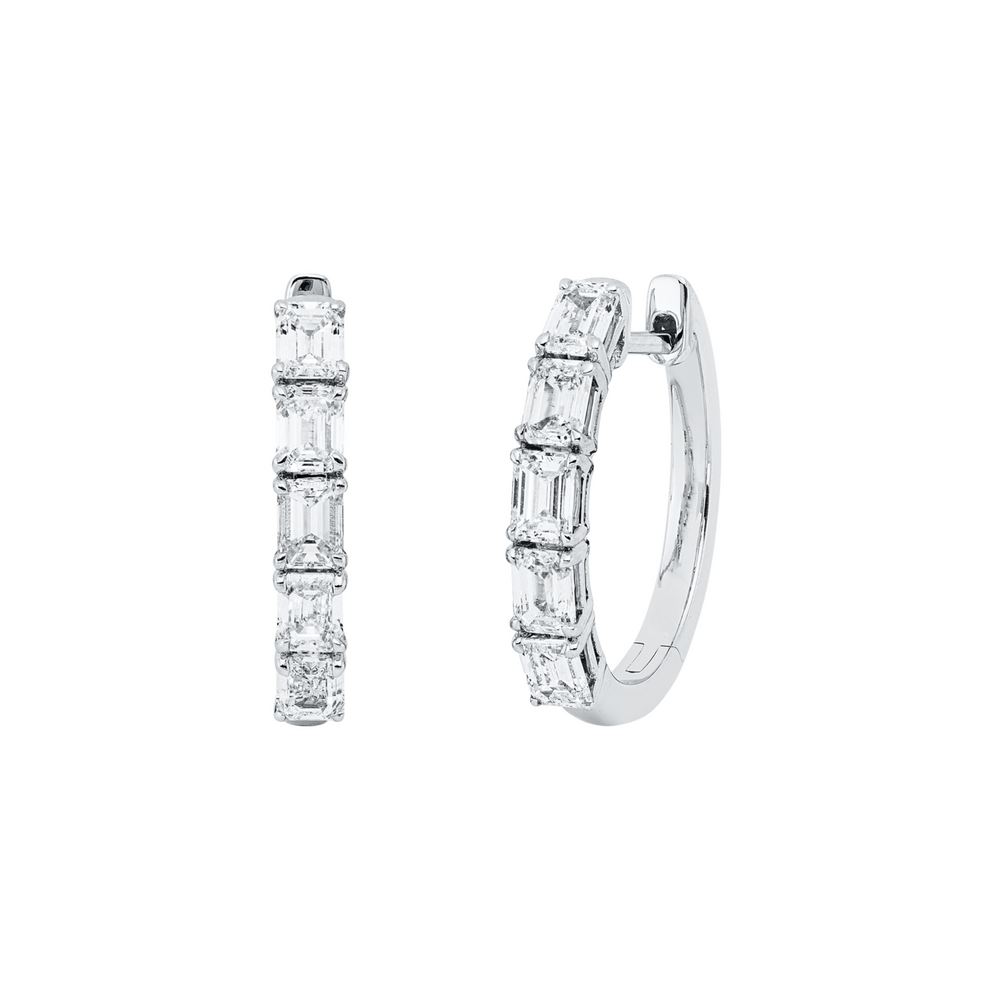 Brogle Selection diamond hoop earrings