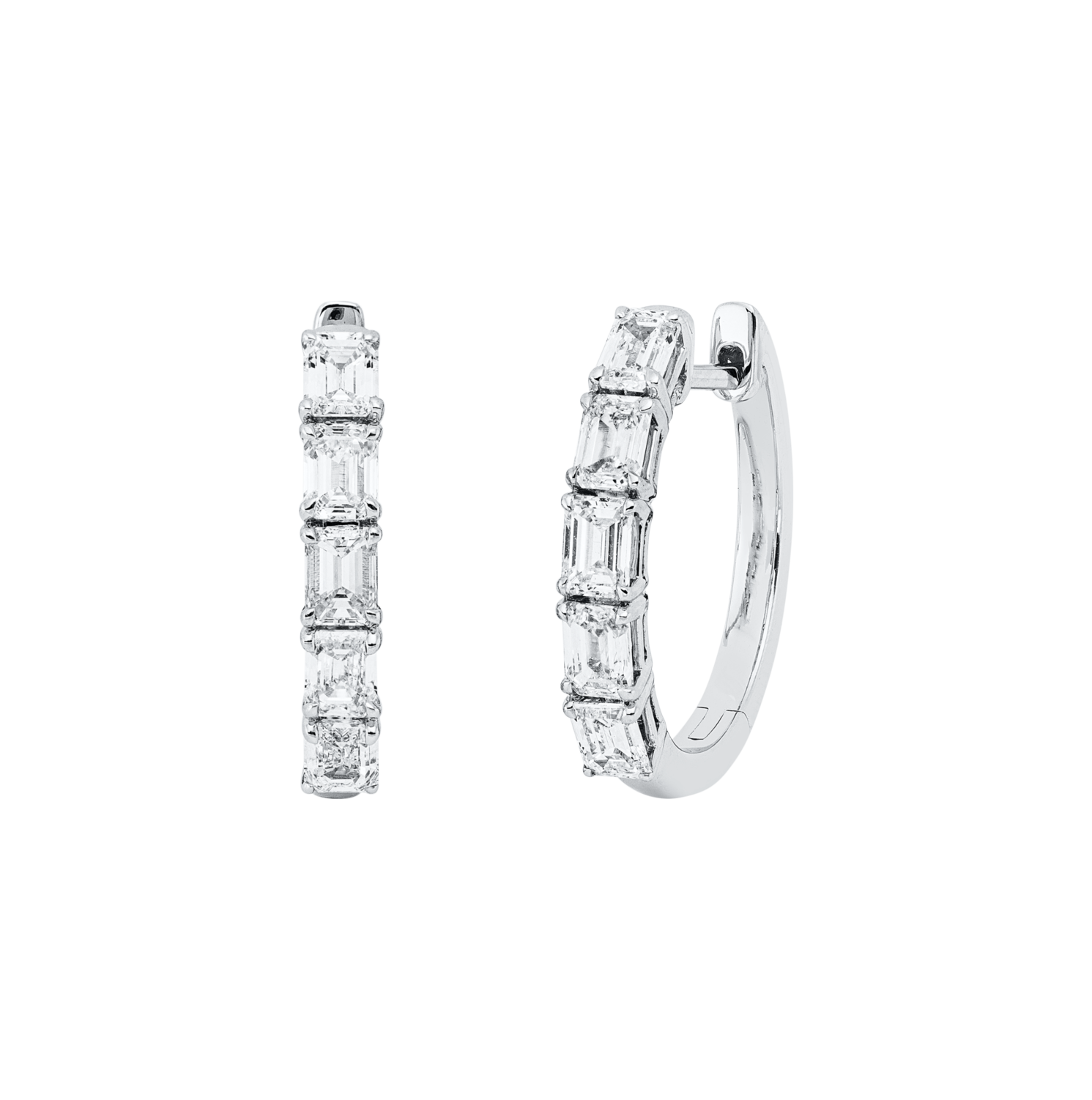 Brogle Selection diamond hoop earrings Brogle Selection diamond hoop earrings