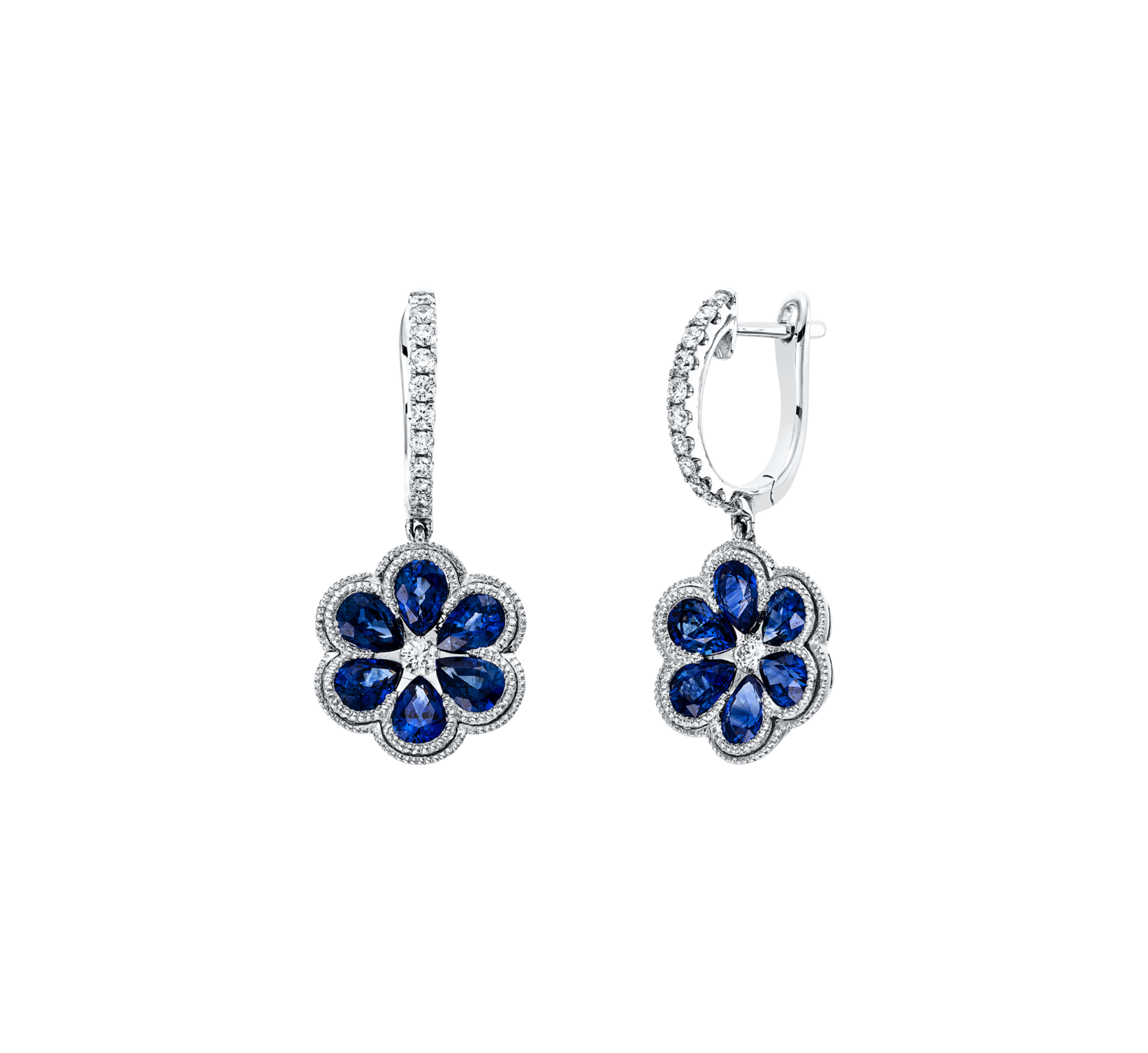 Brogle Selection sapphire hoop earrings