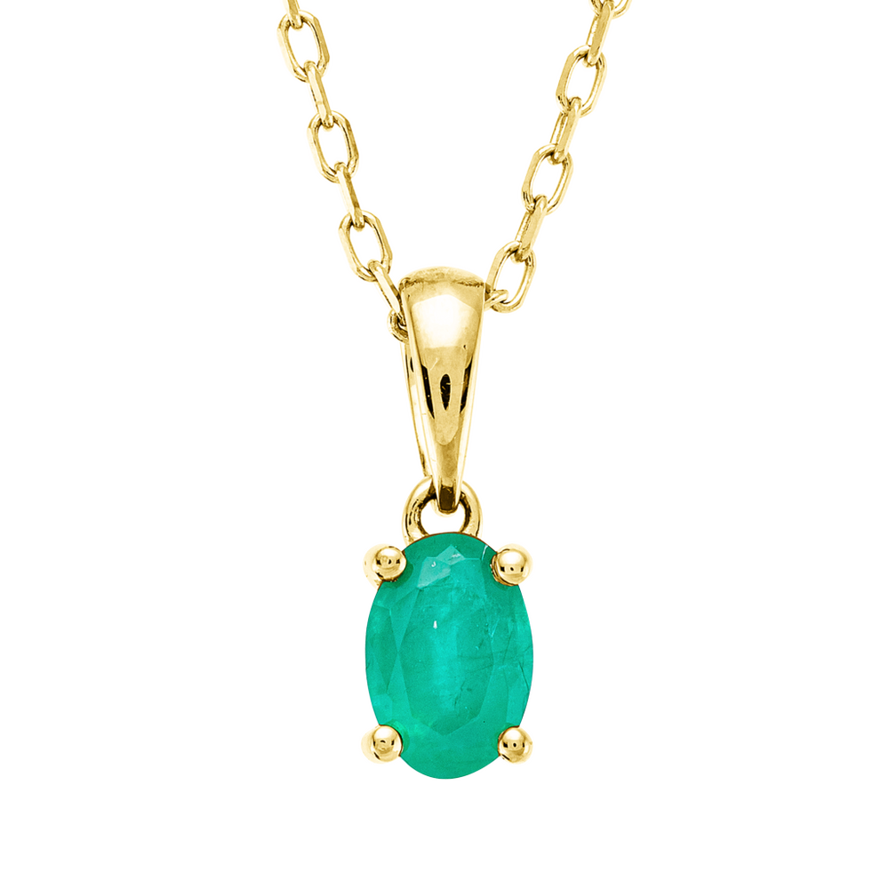 Brogle Classic necklace with emerald pendant