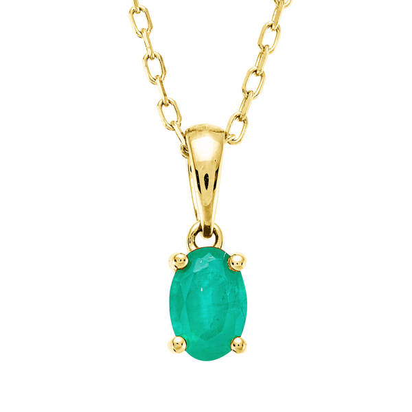 Brogle Classic necklace with emerald pendant