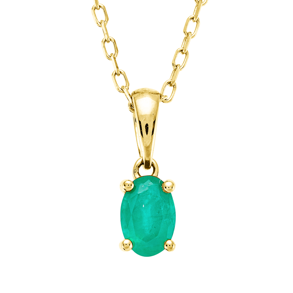 Brogle Classic necklace with emerald pendant Brogle Classic necklace with emerald pendant