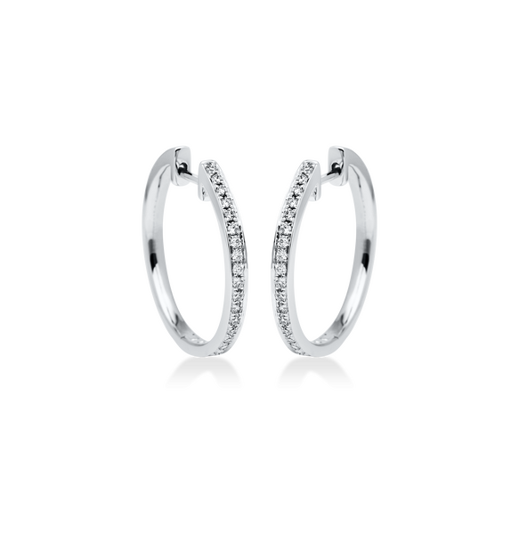 Brogle Classic diamond hoop earrings Brogle Classic diamond hoop earrings