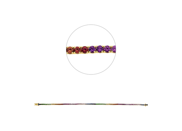 Brogle Classic sapphire bracelet Rainbow Brogle Classic sapphire bracelet Rainbow