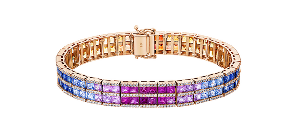 Brogle Selection sapphire bracelet Rainbow