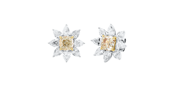 Brogle Selection bicolour diamond stud earrings