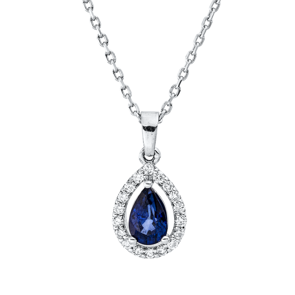 Brogle Classic necklace with sapphire pendant Brogle Classic necklace with sapphire pendant