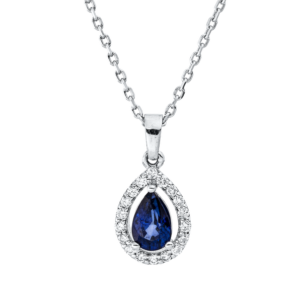 Brogle Classic necklace with sapphire pendant Brogle Classic necklace with sapphire pendant