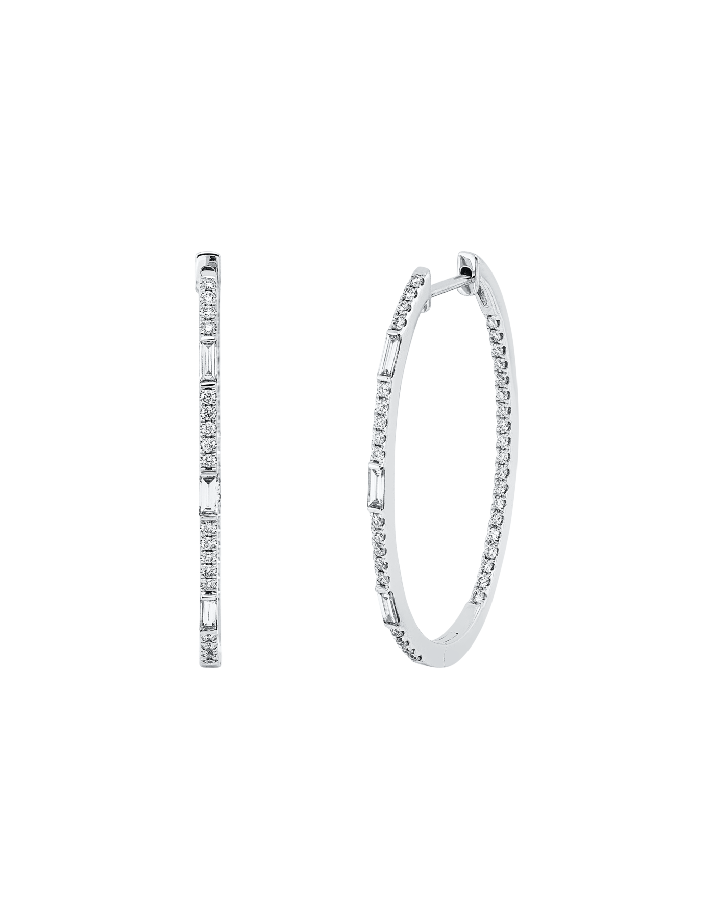 Brogle Classic diamond hoop earrings Brogle Classic diamond hoop earrings