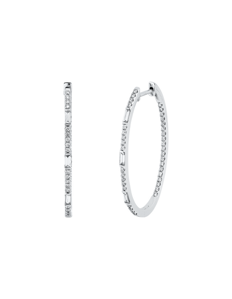 Brogle Classic diamond hoop earrings Brogle Classic diamond hoop earrings