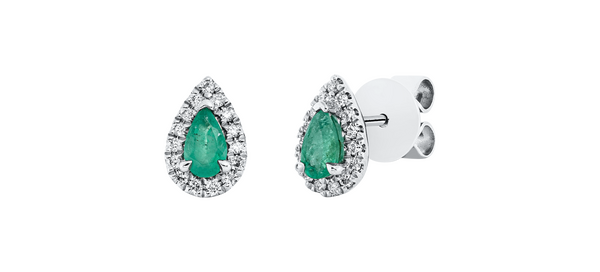 Brogle Classic emerald stud earrings