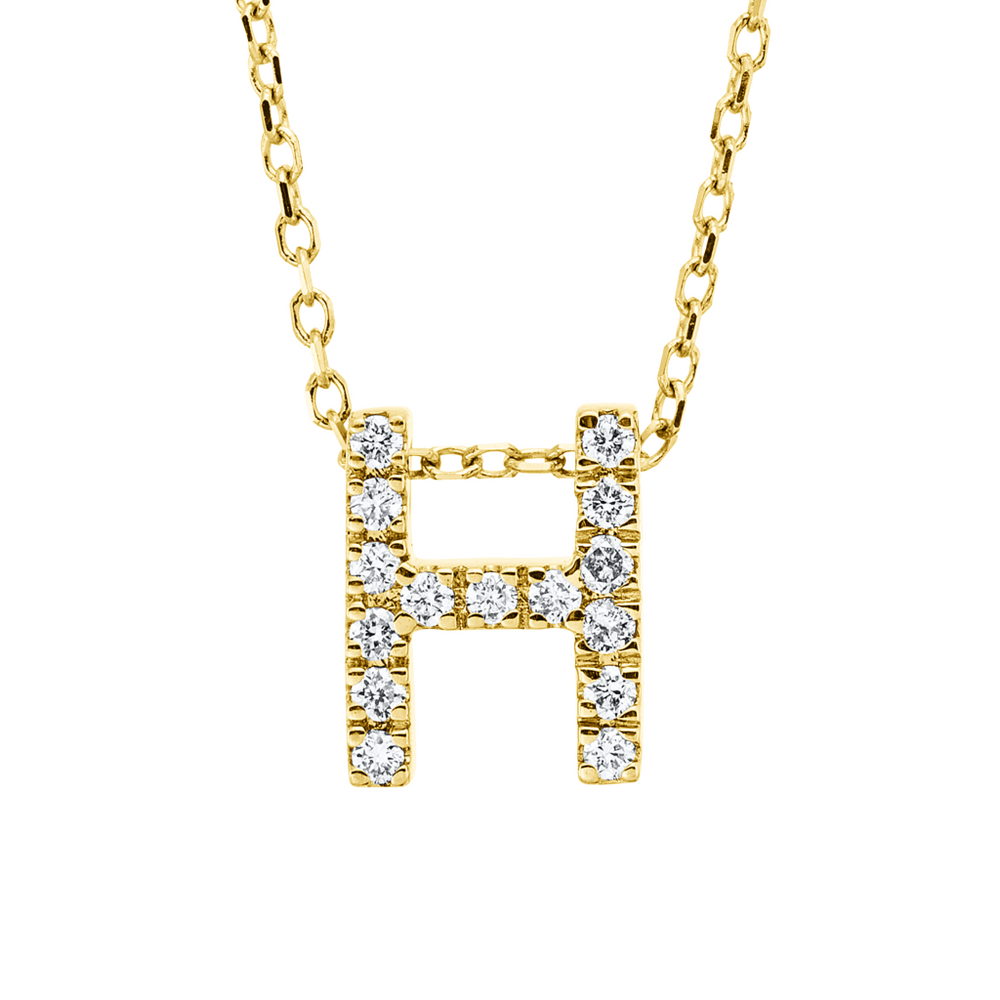 Brogle Classic Kette mit Diamantbuchstaben H