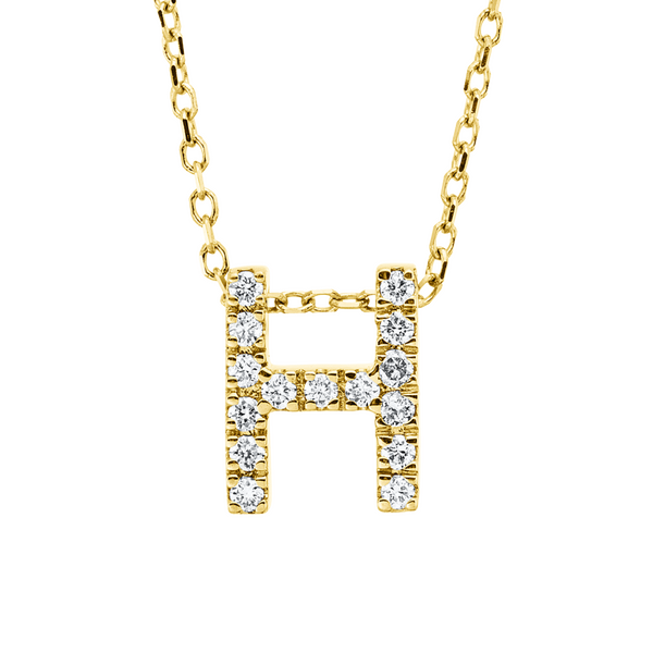 Brogle Classic Kette mit Diamantbuchstaben H