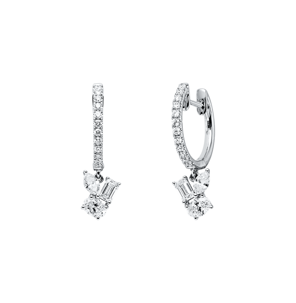 Brogle Selection diamond hoop earrings