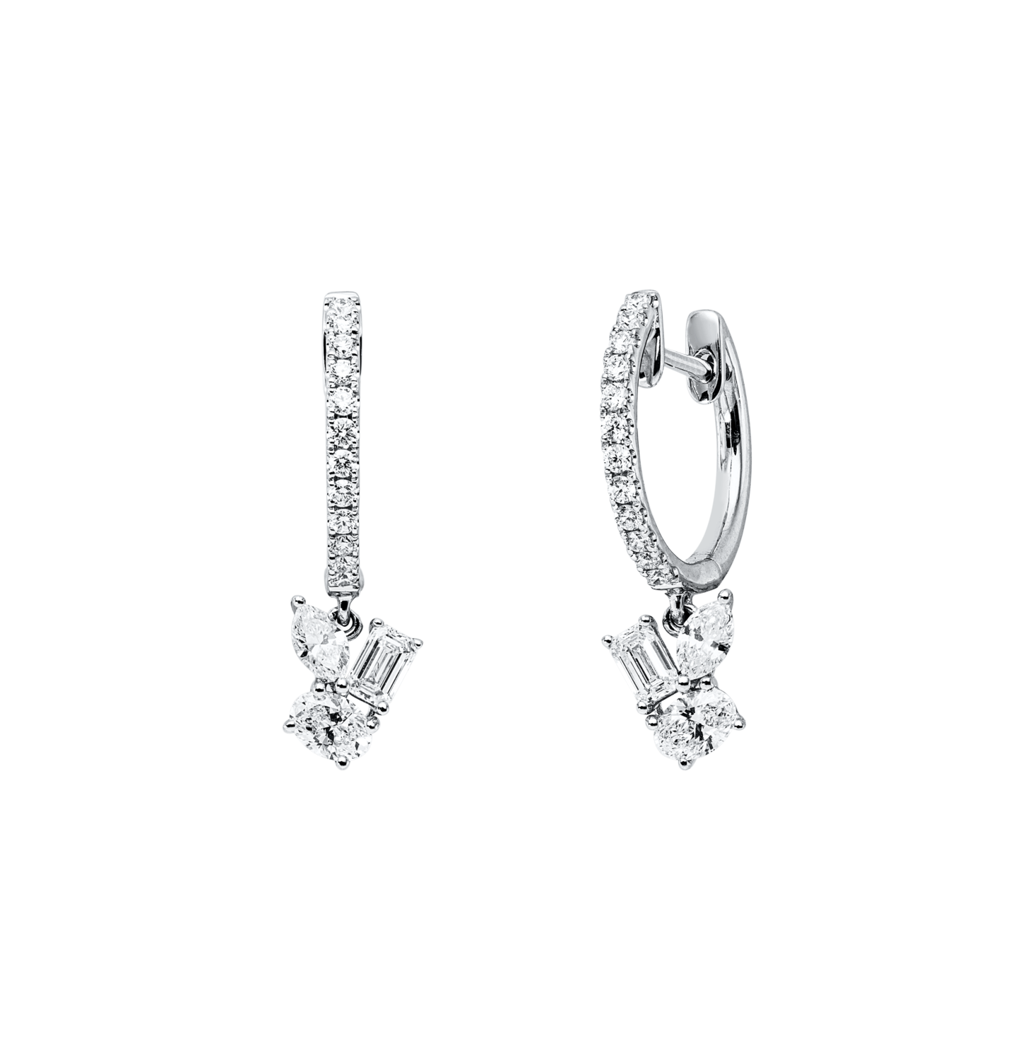 Brogle Selection diamond hoop earrings Brogle Selection diamond hoop earrings