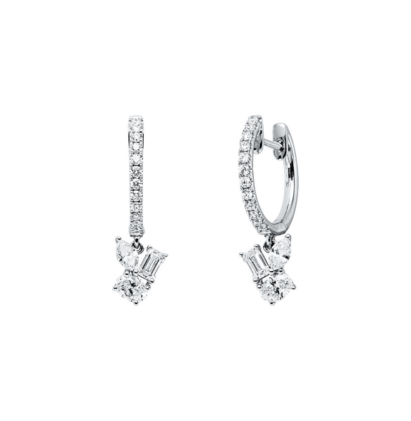 Brogle Selection diamond hoop earrings Brogle Selection diamond hoop earrings