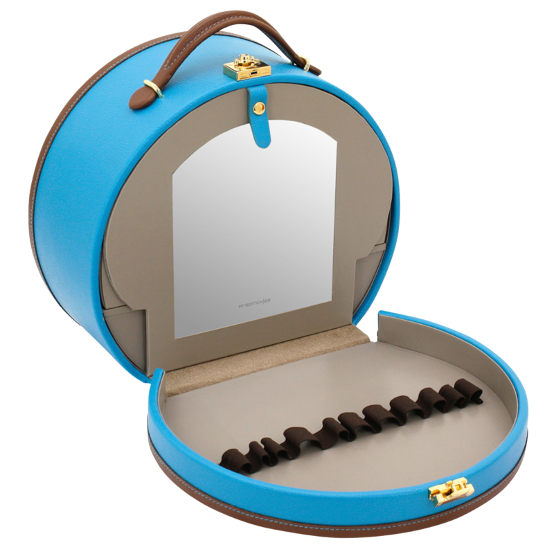Friedrich Cosmetic Jewelry Case Ascot - La lumière bleue/Brown Friedrich Cosmetic Jewelry Case Ascot - La lumière bleue/Brown