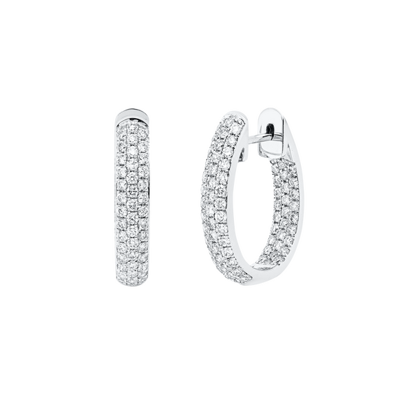 Brogle Selection diamond hoop earrings Brogle Selection diamond hoop earrings