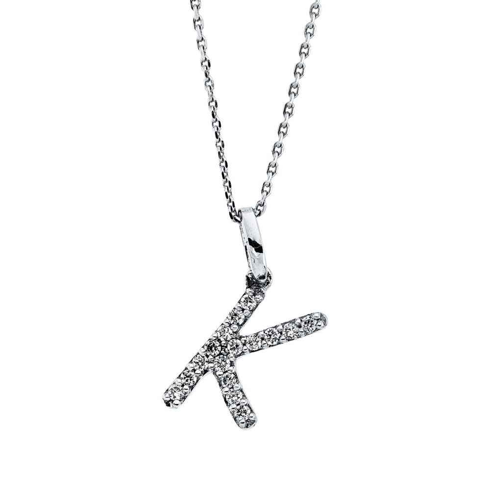 Brogle Classic necklace with diamond letters T