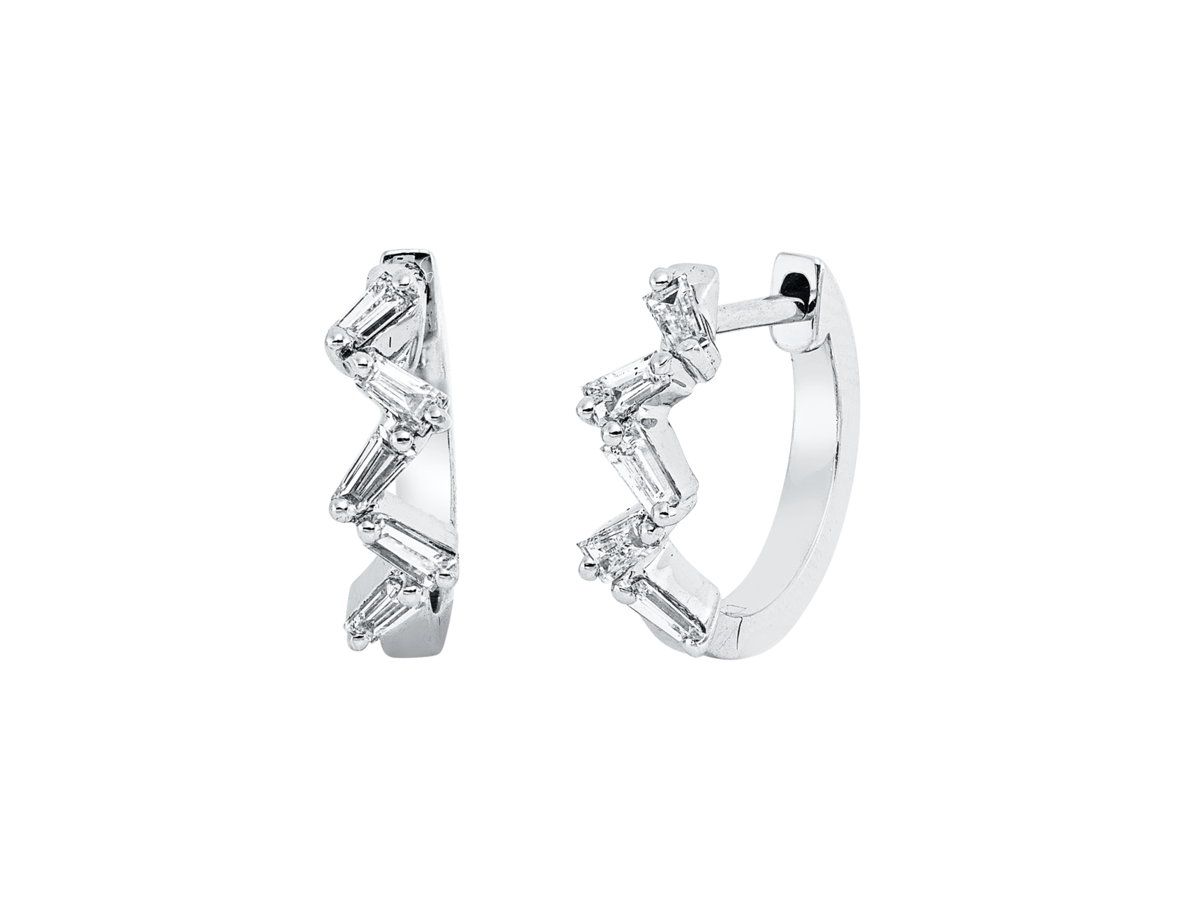 Brogle Classic diamond hoop earrings Brogle Classic diamond hoop earrings