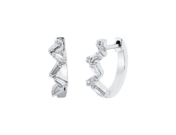 Brogle Classic diamond hoop earrings Brogle Classic diamond hoop earrings