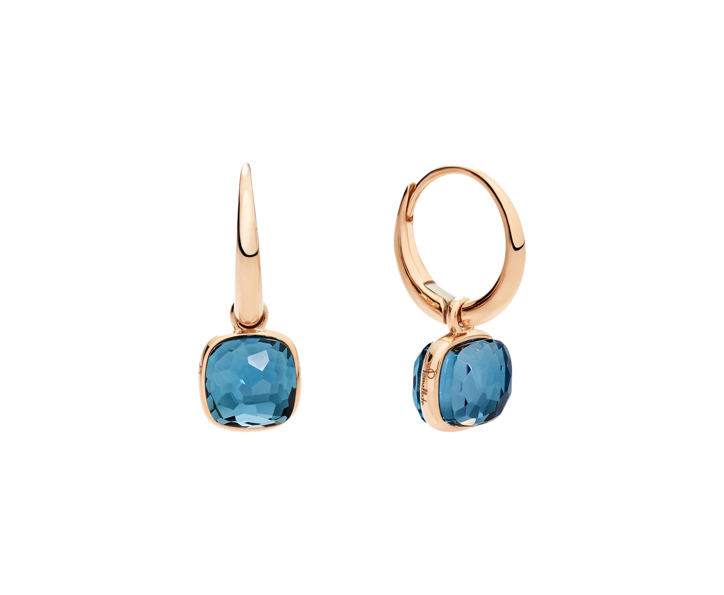 Pomellato Nudo Mini London topaz hoop earrings Pomellato Nudo Mini London topaz hoop earrings