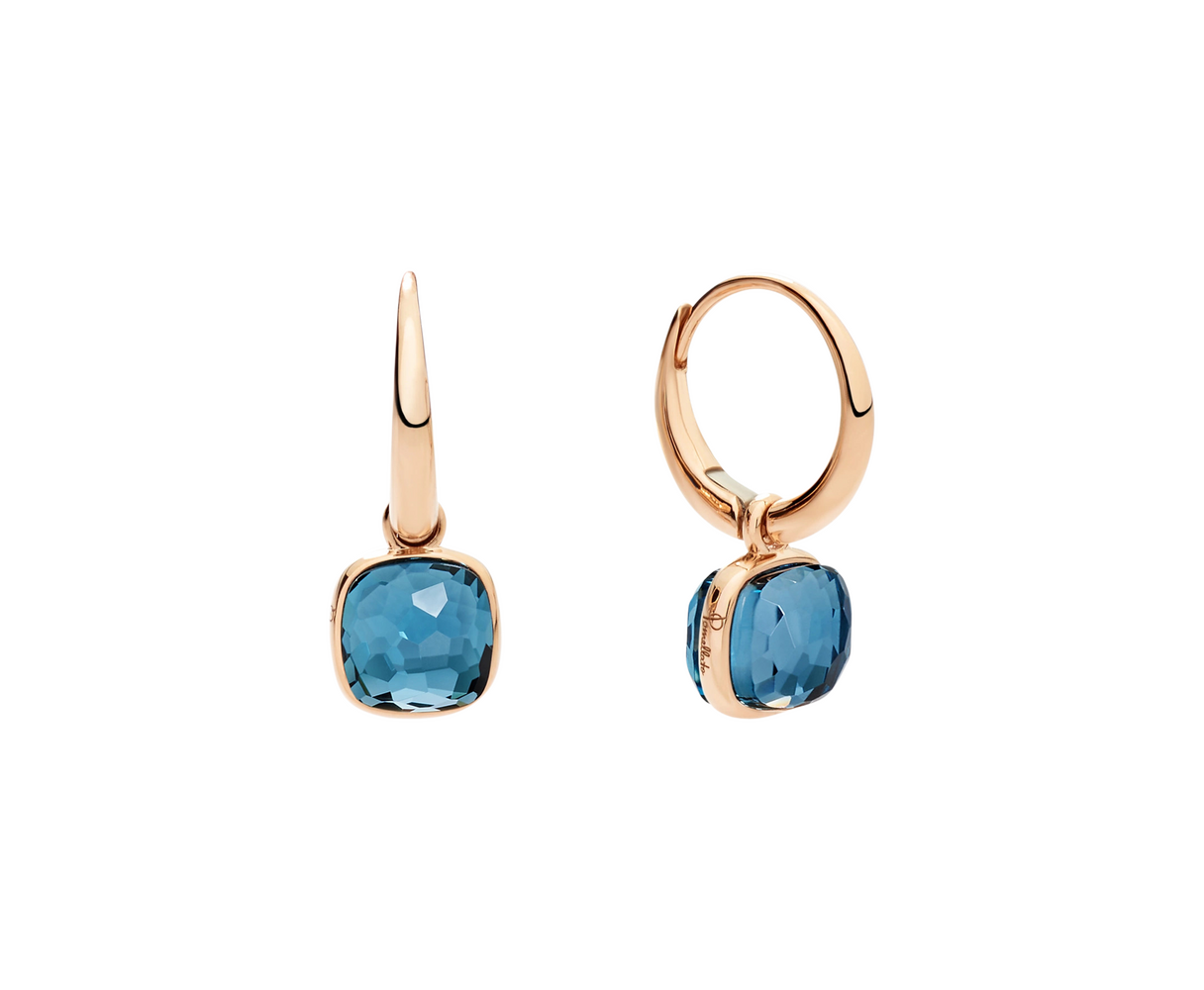 Pomellato Nudo Mini London topaz hoop earrings Pomellato Nudo Mini London topaz hoop earrings