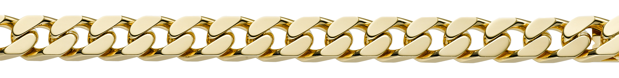 Brogle Classic curb chain bracelet 4-sided diamond cut 10mm Brogle Classic curb chain bracelet 4-sided diamond cut 10mm