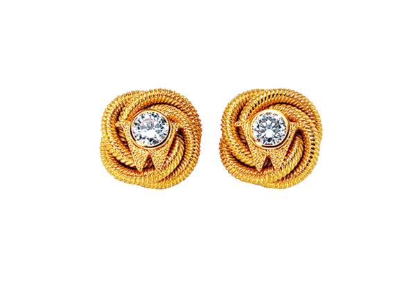 Wellendorff diamond knot stud earrings