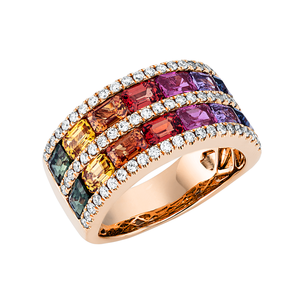 Brogle Selection Rainbow sapphire ring