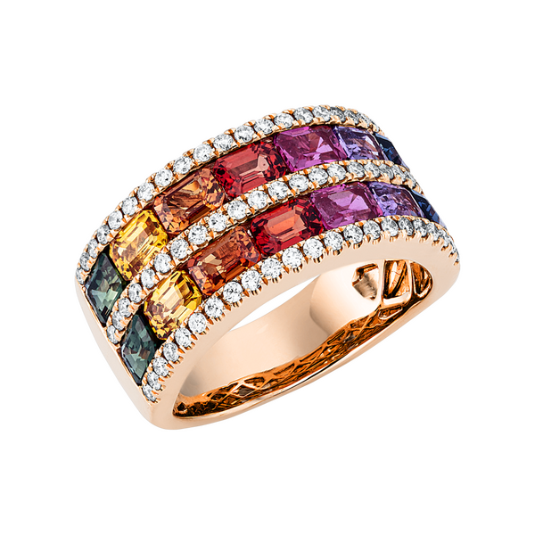 Brogle Selection Rainbow sapphire ring