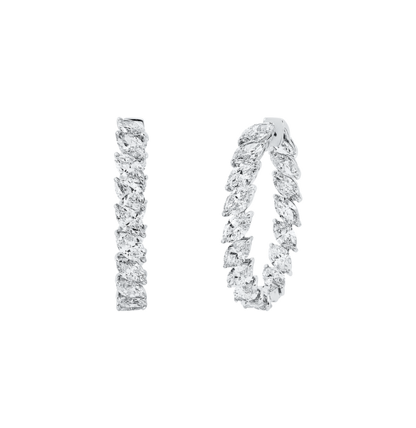 Brogle Selection diamond hoop earrings Brogle Selection diamond hoop earrings