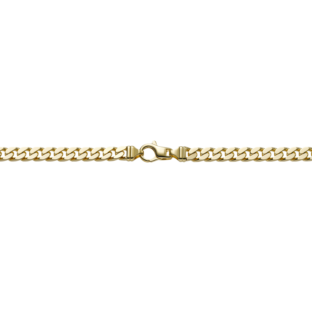 Brogle Selection Essentials curb chain bracelet 4-sided diamond-coated 7mm