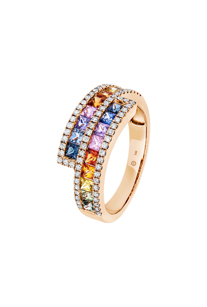Brogle Classic Sapphire Ring Rainbow