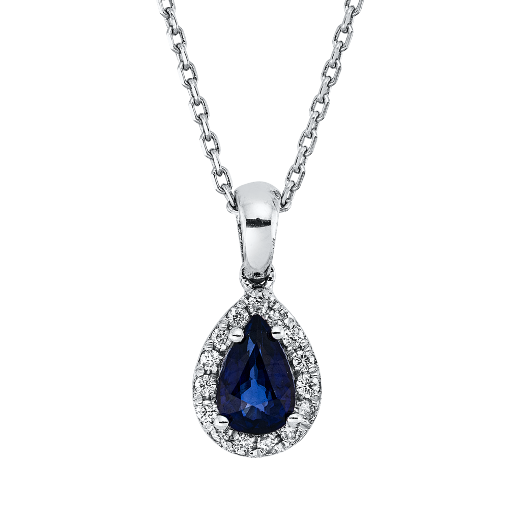 Brogle Classic necklace with sapphire pendant Brogle Classic necklace with sapphire pendant