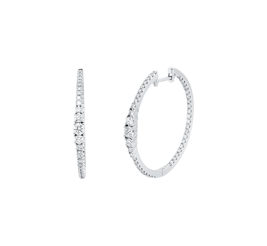 Brogle Selection diamond hoop earrings Brogle Selection diamond hoop earrings