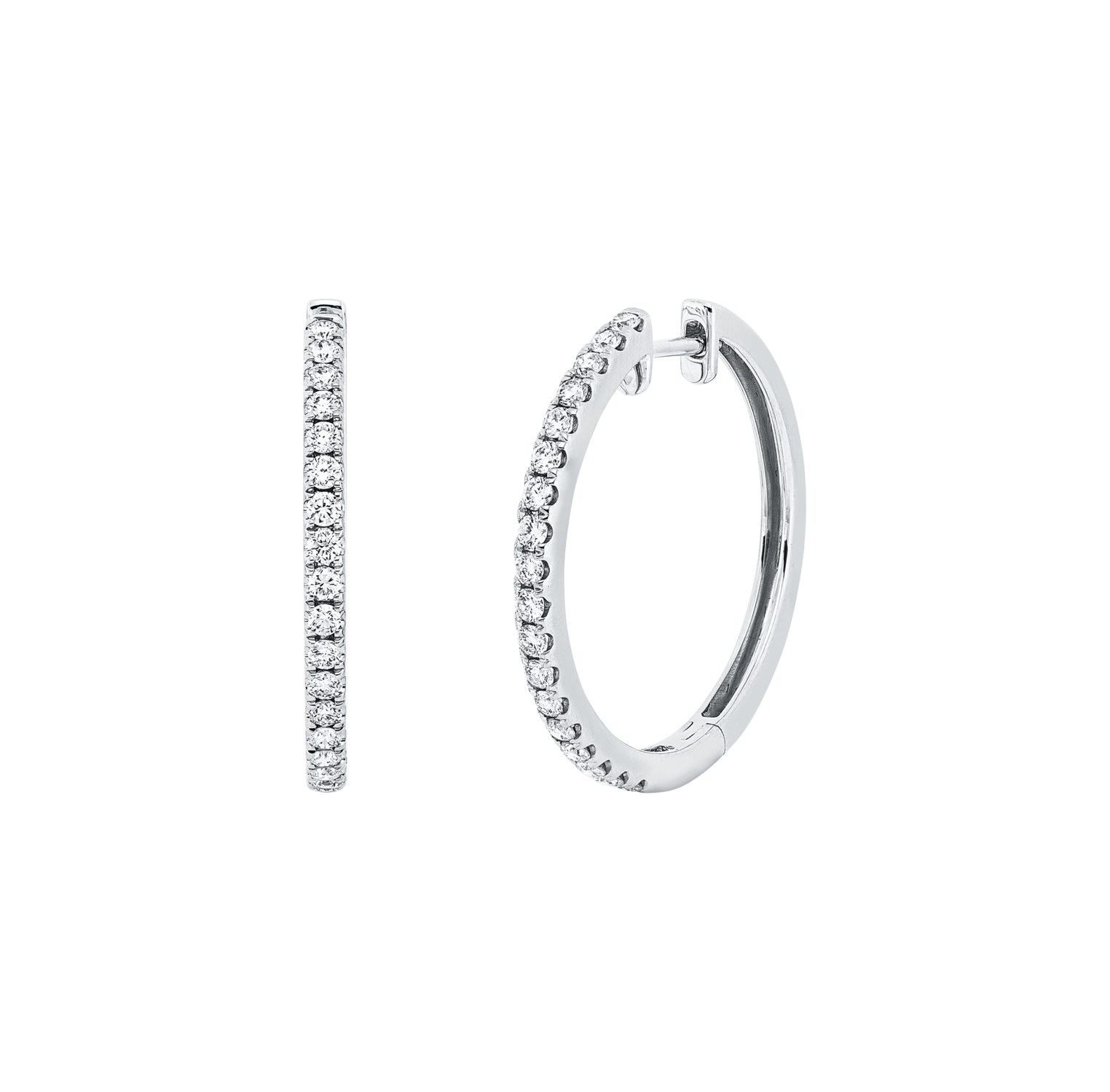 Brogle Classic diamond hoop earrings Brogle Classic diamond hoop earrings