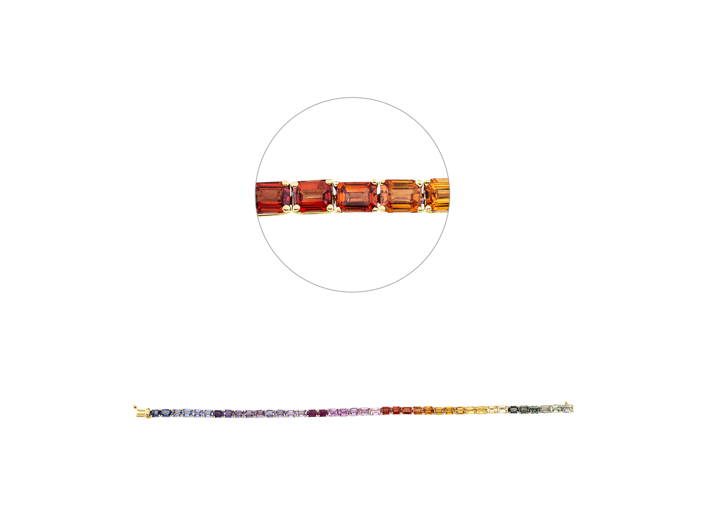 Brogle Selection Saphirarmband Rainbow
