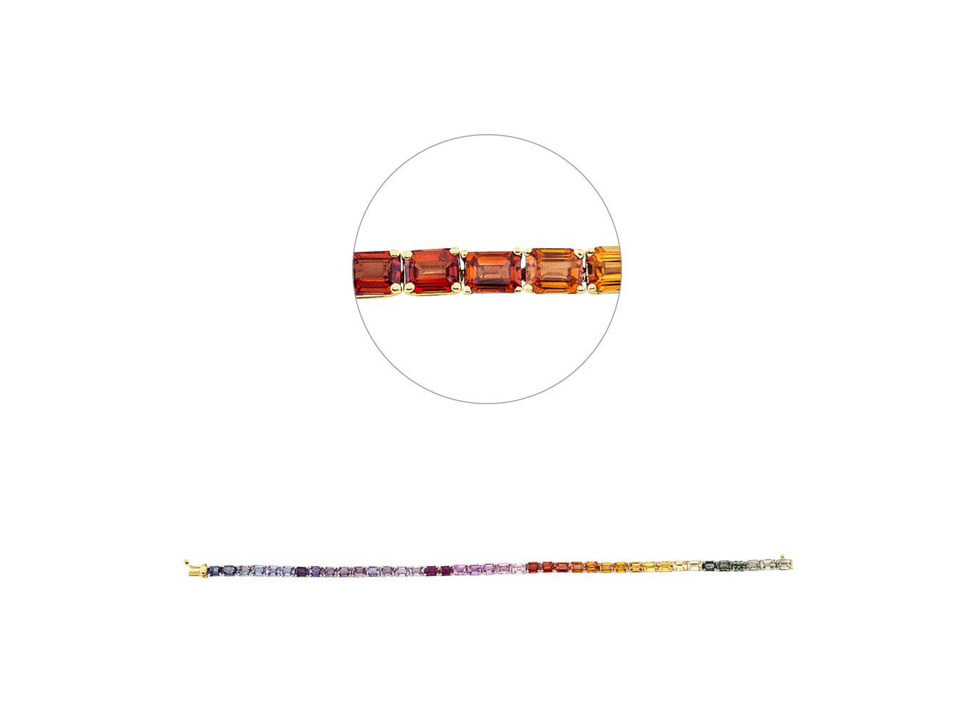 Brogle Selection Saphirarmband Rainbow