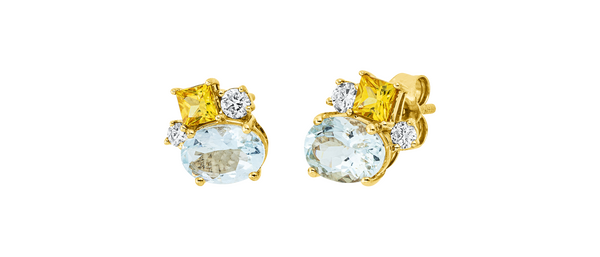 Brogle Classic Farbsteinohrstecker